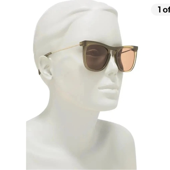 Celine CL40020I 40020I Sunglasses Crystal Olive Green Gold 57J Authentic 51mm - Picture 1 of 15